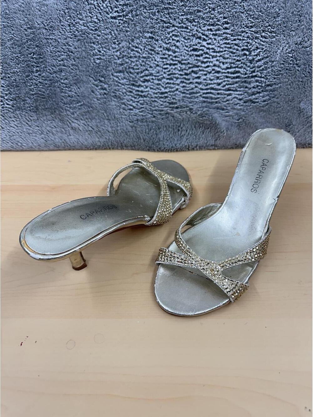 Caparros Champagne Crystal Embellished Heels